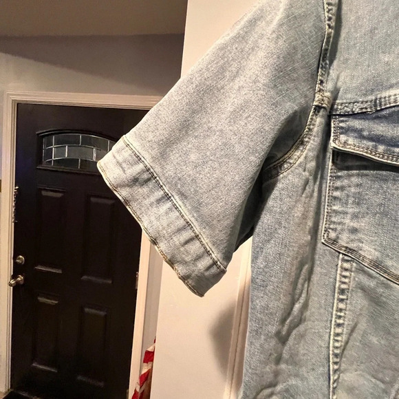 Zig Zag Stripe Denim Shirt / Jacket - Size 2XL - Picture 4 of 10